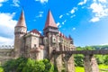 Corvinesti castle in the middle of transylvania, Hunedoara, Romania Royalty Free Stock Photo