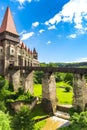 Corvinesti castle in the middle of transylvania, Hunedoara, Romania Royalty Free Stock Photo