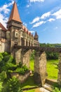 Corvinesti castle in the middle of transylvania, Hunedoara, Romania Royalty Free Stock Photo