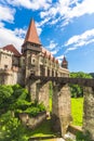 Corvinesti castle in the middle of transylvania, Hunedoara, Romania Royalty Free Stock Photo