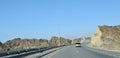 Amazing Oman highway road travel. Muscat, Oman : 21-09-2020