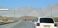 Amazing Oman highway road travel. Muscat, Oman : 21-09-2020