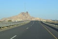 Amazing Oman highway road travel. Muscat, Oman : 21-09-2020