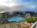 Amazing one of three crater lake at mount Kelimutu Flores Indonesia