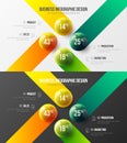 Amazing 4 option marketing analytics presentation vector illustration template bundle.