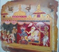 Amazing painting showing ancient culture of indian kings, jalandhar, punjab, india by student of Lovely Professional University