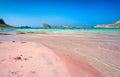 Amazing panorama of Balos Lagoon with magical turquoise waters, lagoons, tropical beaches of pure white sand and Gramvousa island Royalty Free Stock Photo