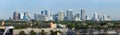 amazing panorama of fort lauderdale downtown skyline view during the sunrise on a beautiful day Royalty Free Stock Photo