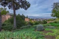 Amazing panorama of Granada city and Alhambra's Alcazaba fortress. Andalusia, Spain Royalty Free Stock Photo