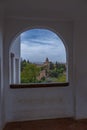 Amazing panorama of Granada city and Alhambra's Alcazaba fortress. Andalusia, Spain Royalty Free Stock Photo