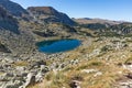 Amazing Panorama of Lake and reflection of Preokorets Popova Kapa peak, Rila Mountain Royalty Free Stock Photo