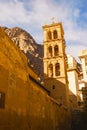 Amazing panorama of the Monastery of St. Catherine, Mount Moses, Sinai Royalty Free Stock Photo