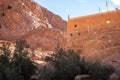 Amazing panorama of the Monastery of St. Catherine, Mount Moses, Sinai Royalty Free Stock Photo