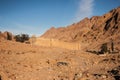 Amazing panorama of the Monastery of St. Catherine, Mount Moses, Sinai Royalty Free Stock Photo