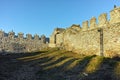 Amazing panorama of Ruins of fortress in Kavala, Greece