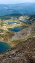 Amazing Panorama of The Seven Rila Lakes Royalty Free Stock Photo