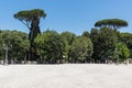 Amazing Panorama of Terrazza del Pincio in city of Rome, Italy Royalty Free Stock Photo