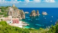 Amazing panorama at the Tonnara di Scopello, province of Trapani, Sicily.