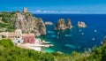 Amazing panorama at the Tonnara di Scopello, province of Trapani, Sicily.