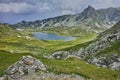 Amazing panorama of The Twin lake, The Seven Rila Lakes