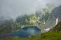 Amazing panorama of The Twin lake, The Seven Rila Lakes Royalty Free Stock Photo