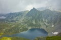 Amazing panorama of The Twin lake, The Seven Rila Lakes Royalty Free Stock Photo