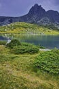 Amazing panorama of The Twin lake, The Seven Rila Lakes Royalty Free Stock Photo