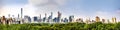 Amazing panorama view of New York city skyline and Central Park Royalty Free Stock Photo