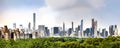 Amazing panorama view of New York city skyline and Central Park Royalty Free Stock Photo