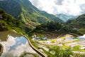 Amazing panorama view of rice terraces fields in Ifugao province Royalty Free Stock Photo