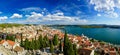 Amazing panorama view of Sibenik city in Croatia. Northern part