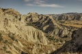 Amazing panorama view of Vashlovani protected park, Georgia. Semi dessert area.Impressive view of summer mountain landscape,cliffs