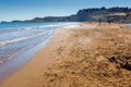 Amazing panorama of Xi Beach,beach with red sand in Kefalonia, Greece