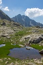 Amazing panorama of the Yalovarnika peaks in Pirin Mountain Royalty Free Stock Photo