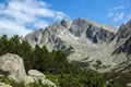 Amazing panorama of the Yalovarnika peaks in Pirin Mountain Royalty Free Stock Photo