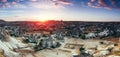 Amazing panoramic landscape in Goreme National Park at sunrise. Cappadocia.Turkey.