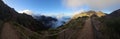 Amazing Panoramic Madeira Mountains Landscape view at Pico Arieiro Royalty Free Stock Photo