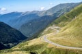 Aerial summer view of the famous Transfagarasan road Royalty Free Stock Photo