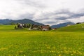 Amazing panoramic view of Abtenau, small village in the mountains in Austria