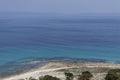 Panoramic view of beach of town of Afytos, Kassandra, Chalkidiki, Central Macedonia, Greece Royalty Free Stock Photo