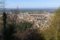 Panoramic view of city of Shumen, Bulgaria Royalty Free Stock Photo