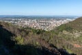Panoramic view of city of Shumen, Bulgaria Royalty Free Stock Photo