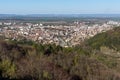 Panoramic view of city of Shumen, Bulgaria Royalty Free Stock Photo