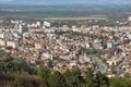 Panoramic view of city of Shumen, Bulgaria Royalty Free Stock Photo