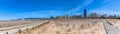 Amazing panoramic view of Figueira da Foz, Claridade beach with pedestrian walkways and main Brazil avenue, along the seafront Royalty Free Stock Photo