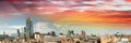 Amazing panoramic view of London at sunset, United Kingdom Royalty Free Stock Photo