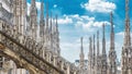 Amazing panoramic view of Milan Cathedral roof Royalty Free Stock Photo