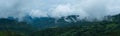 Amazing Panoramic view mountain Valley Uttarakhand, cloudy rainy season