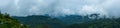 Amazing Panoramic view mountain Valley Uttarakhand, cloudy rainy season