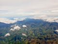 Amazing panoramic view of the mountains in antioquia, Colombia, green landscape with some clouds